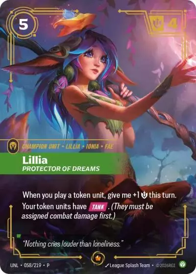 Lillia, Protector of Dreams - UNL-058-p - Promotional Cards - Riftbound card